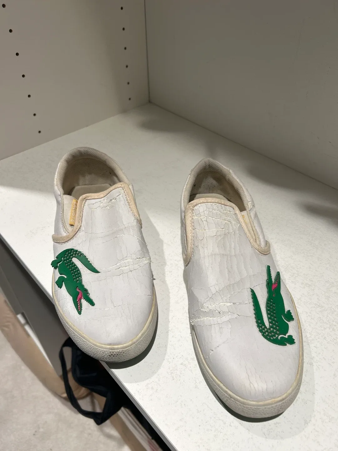 Lacoste White Slip-On Sneakers
