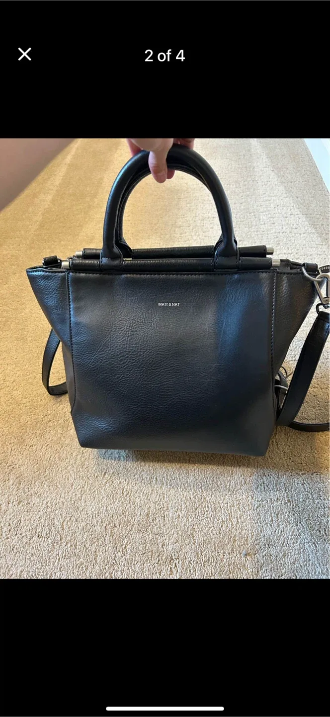 Matt & Nat Black Satchel Bag image indicator(2)