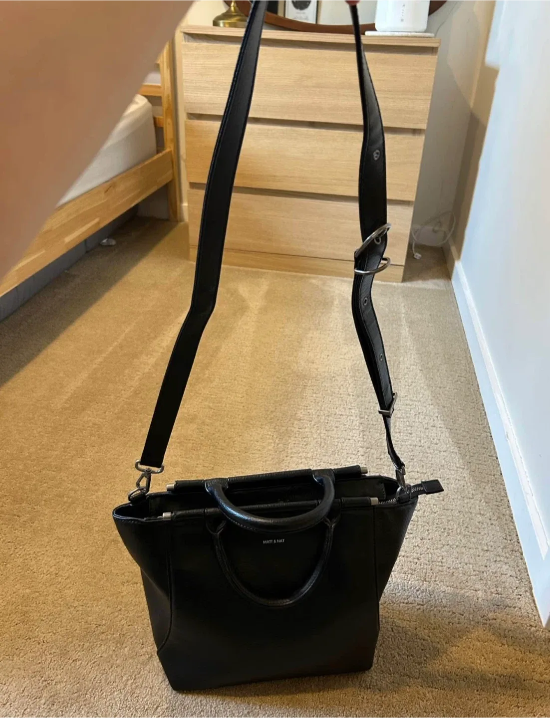 Matt & Nat Black Satchel Bag image indicator(5)