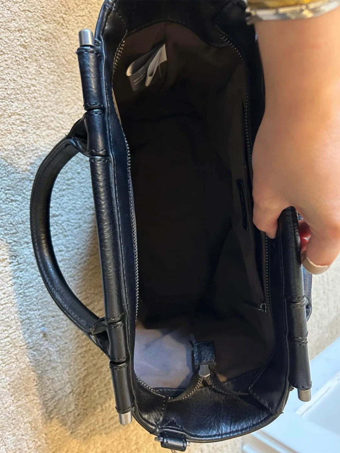 Matt & Nat Black Satchel Bag image indicator(4)