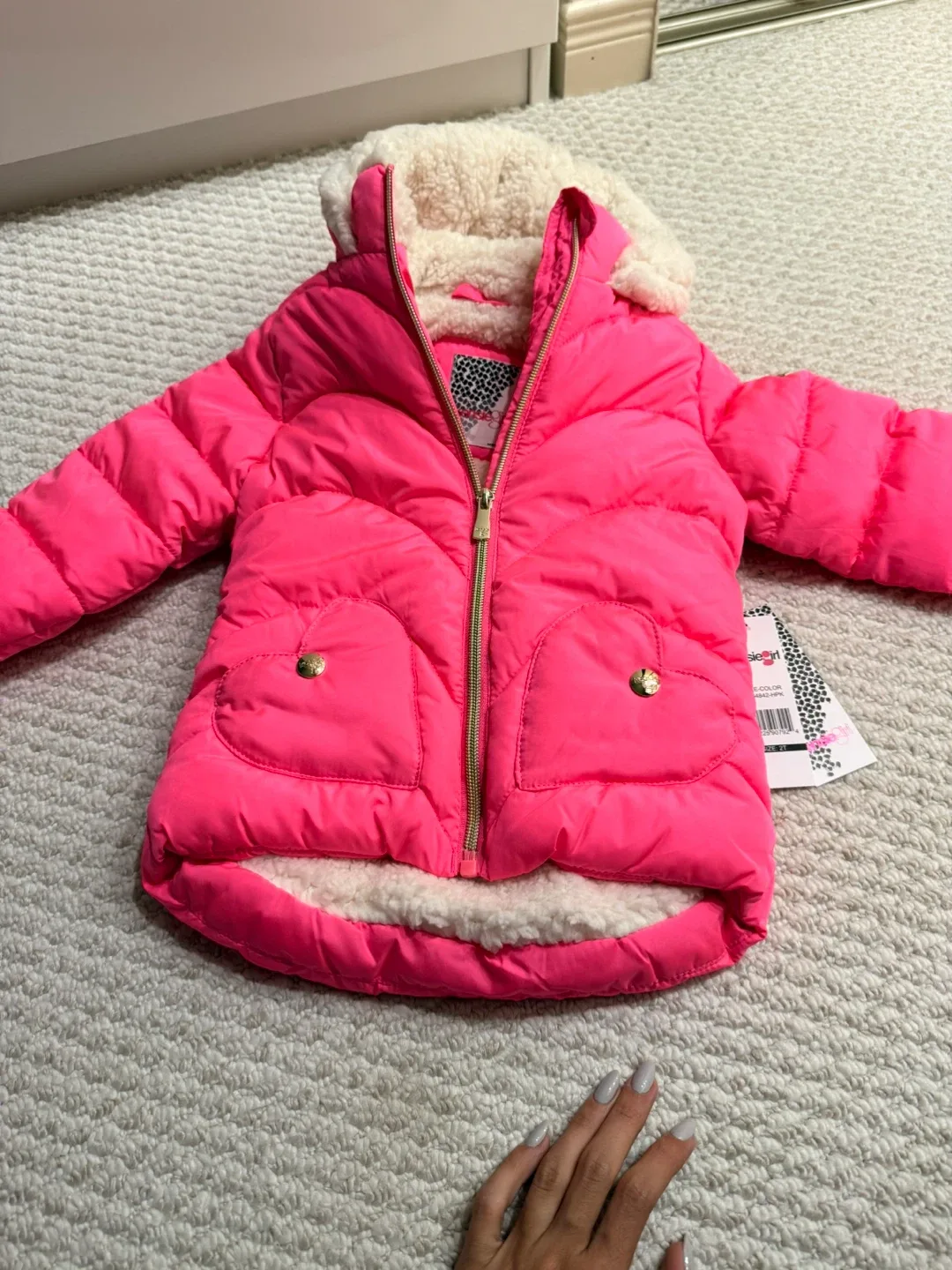 New Kensie Girl Pink Winter Coat - Size 2T image indicator(3)