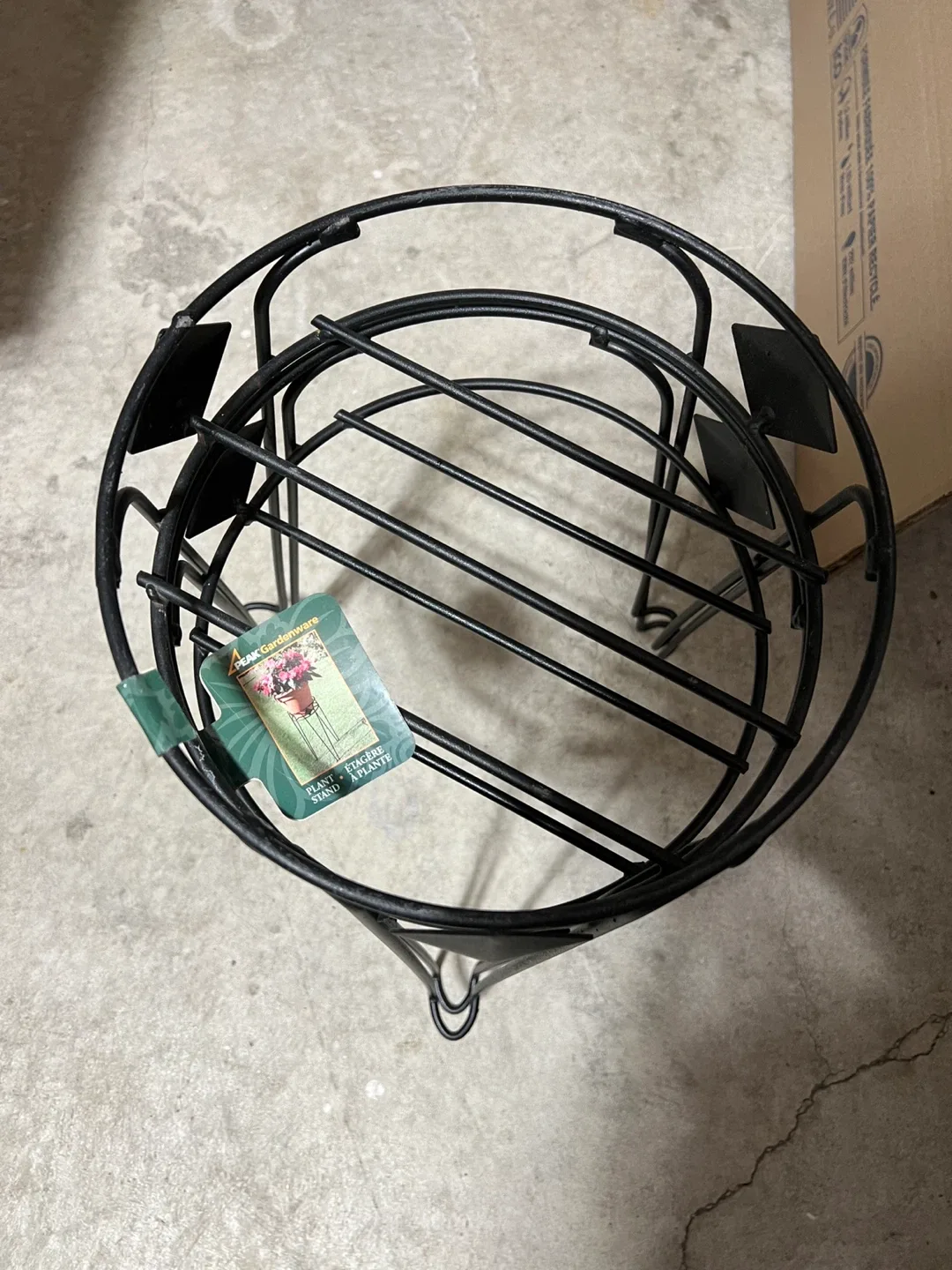 2 Peak Gardenware Plant Stands - Black thumbnail