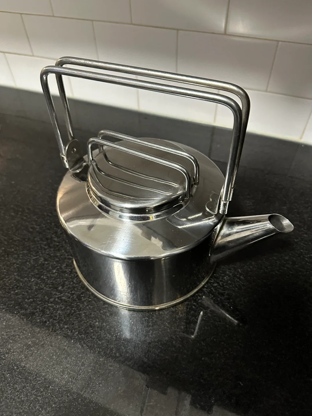 Towle National Silver Stainless Steel Art Deco Tea Kettle