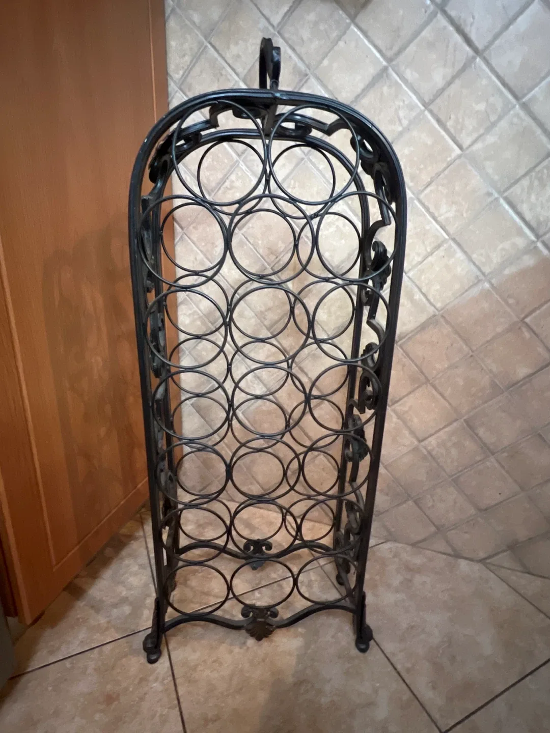 Black Metal Wine Rack