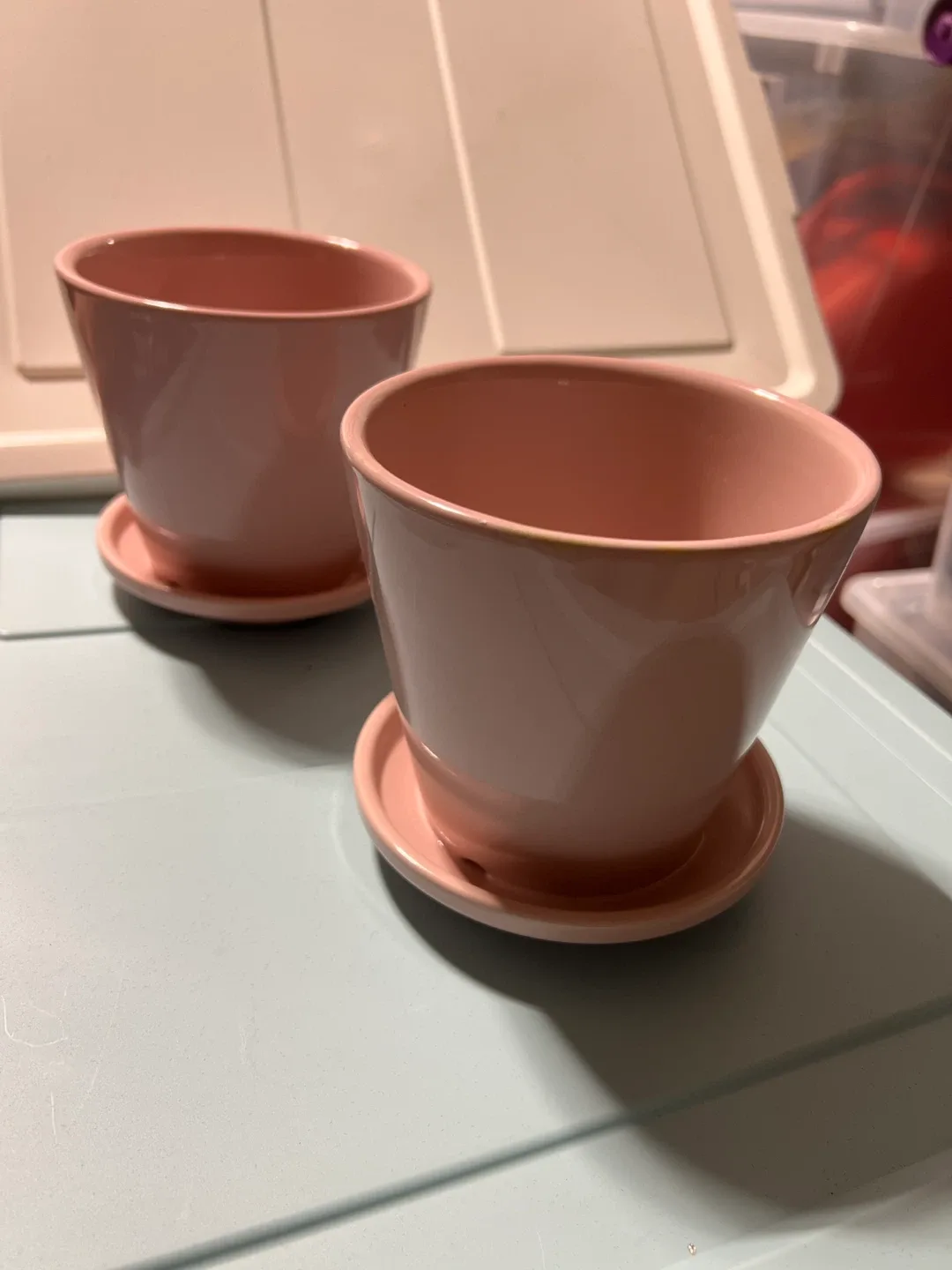 2 hometrends Pink Ceramic Pot Planter 5inch thumbnail