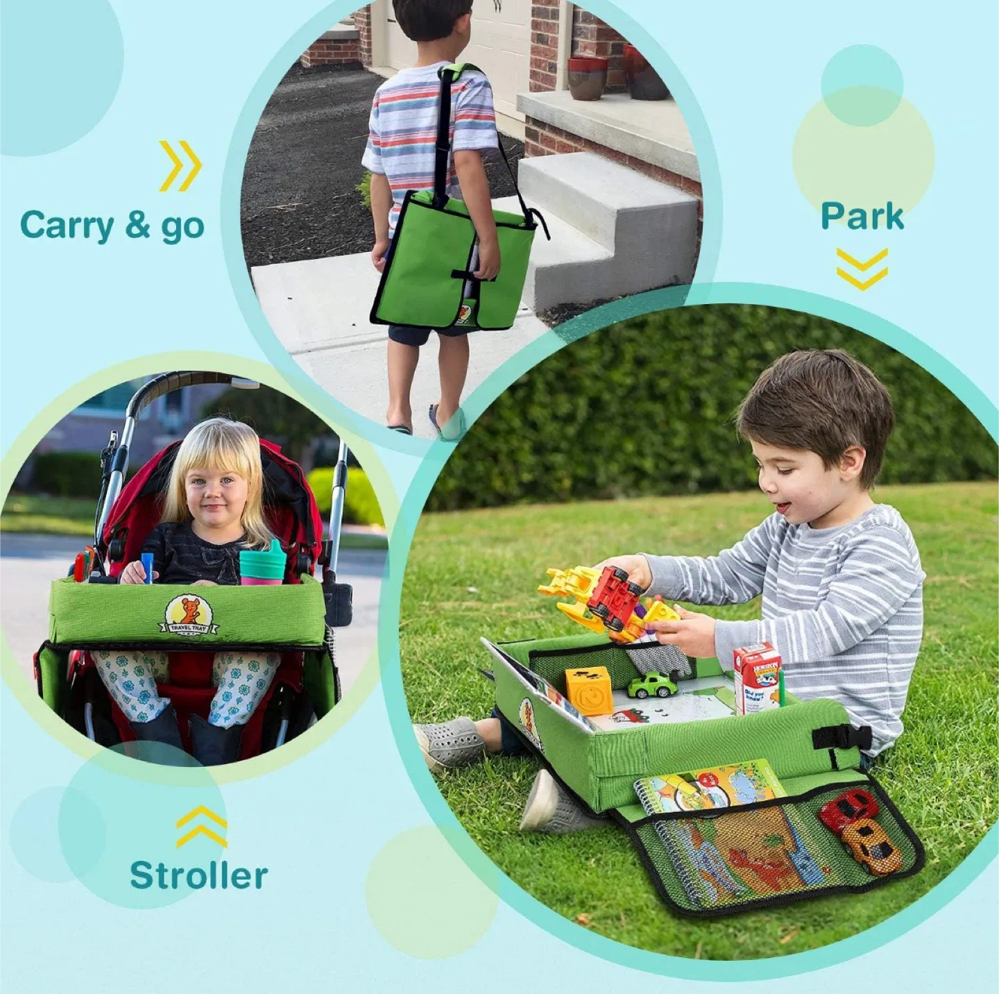 Kids Travel Tray - Green image indicator(2)