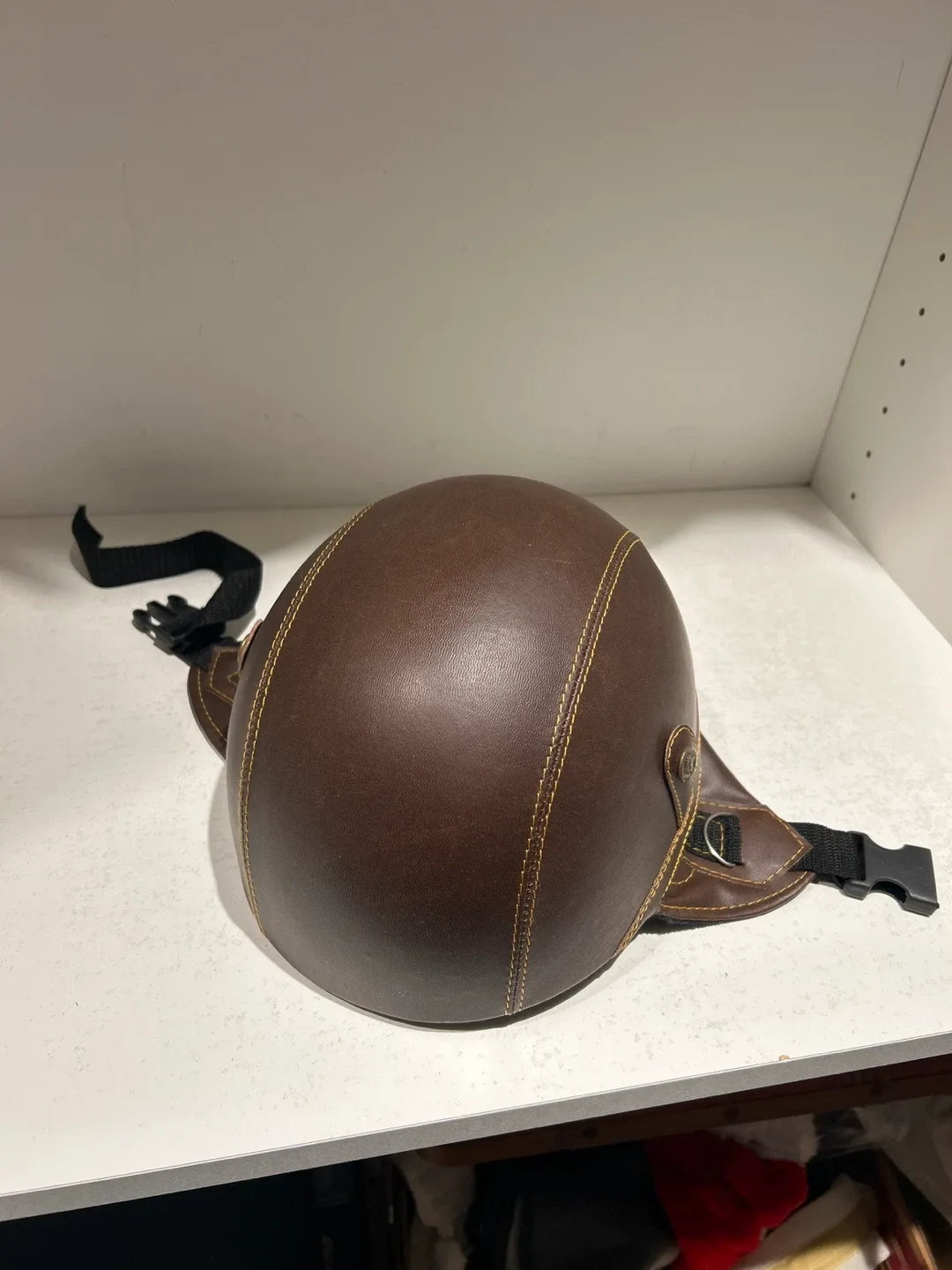 Brown Leather Equestrian Helmet image indicator(2)