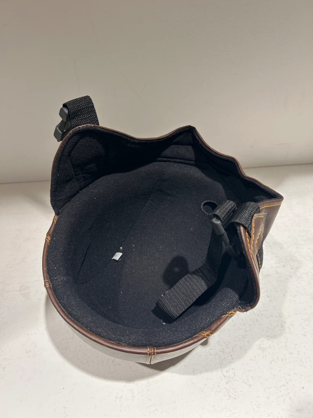 Brown Leather Equestrian Helmet - photo 3