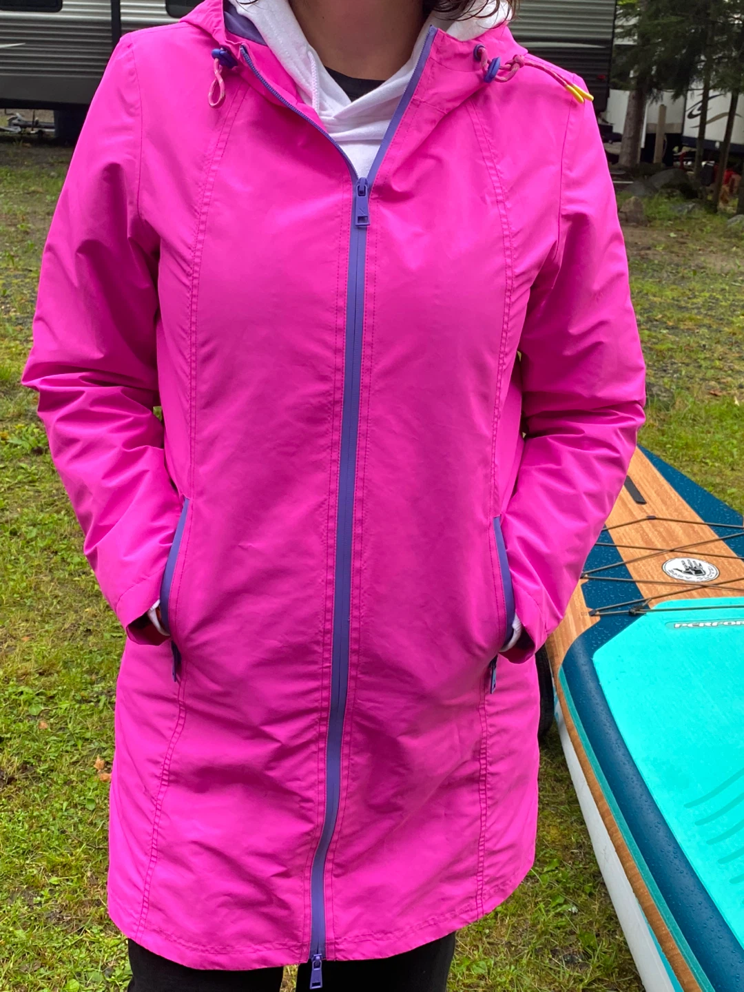 Nikki Jones Designer Pink Rain Jacket medium