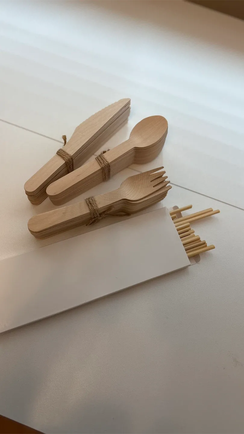 Wooden Cutlery Set (Forks, Spoons, Knives) thumbnail