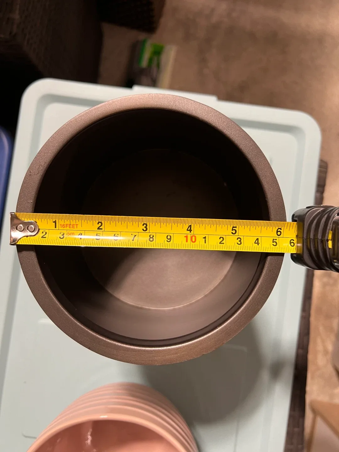 Crate Barrel Bronze Metal Plant Pot with Stand image indicator(3)