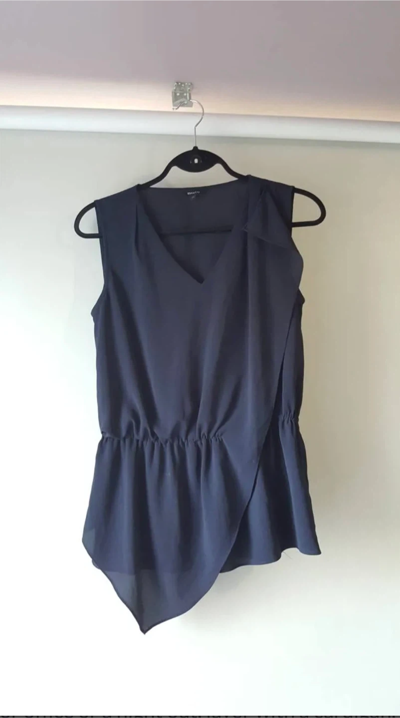 Navy Blue Sleeveless Top