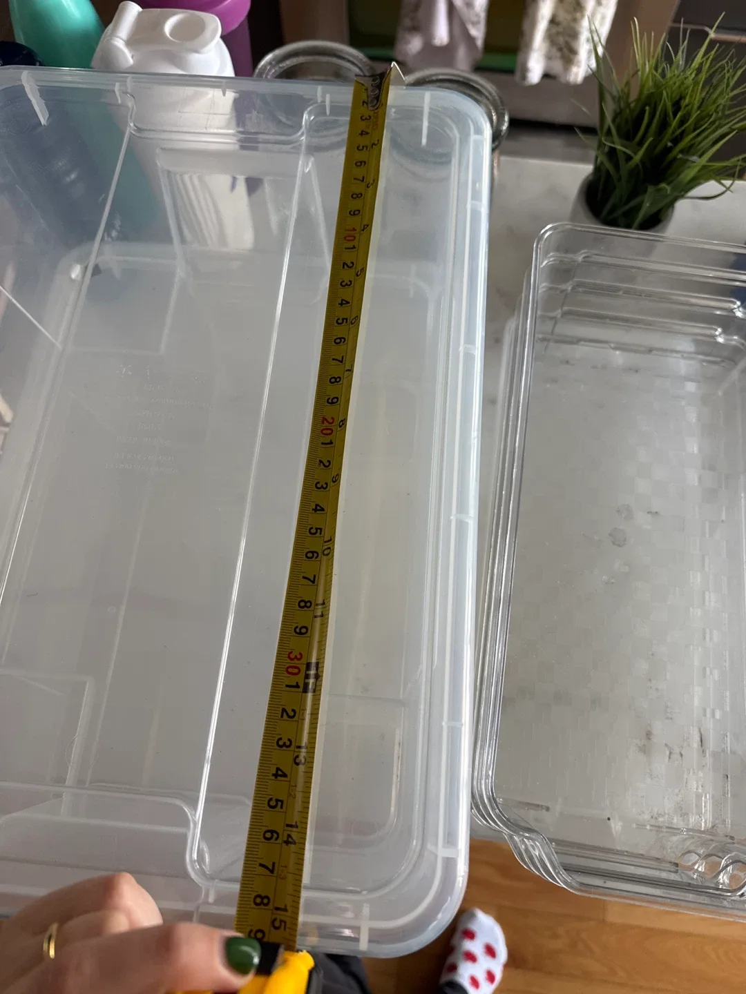 Clear Plastic Storage Bins with Lids thumbnail