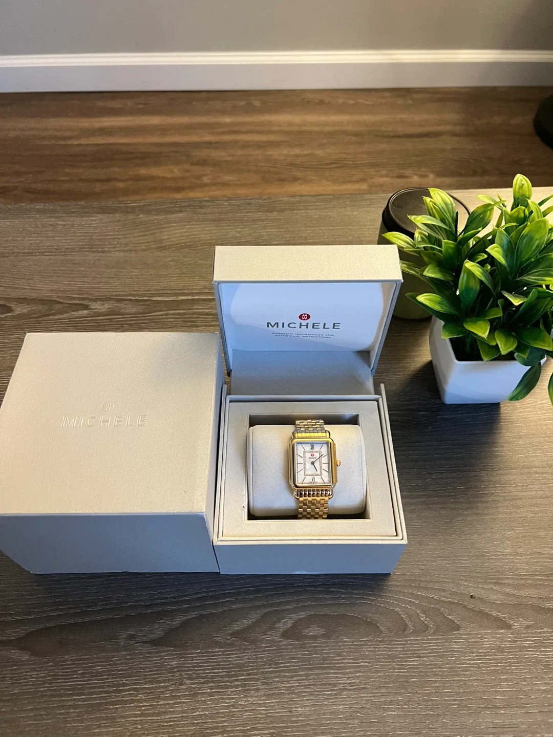 Michele Deco Gold Watch with Box image indicator(2)