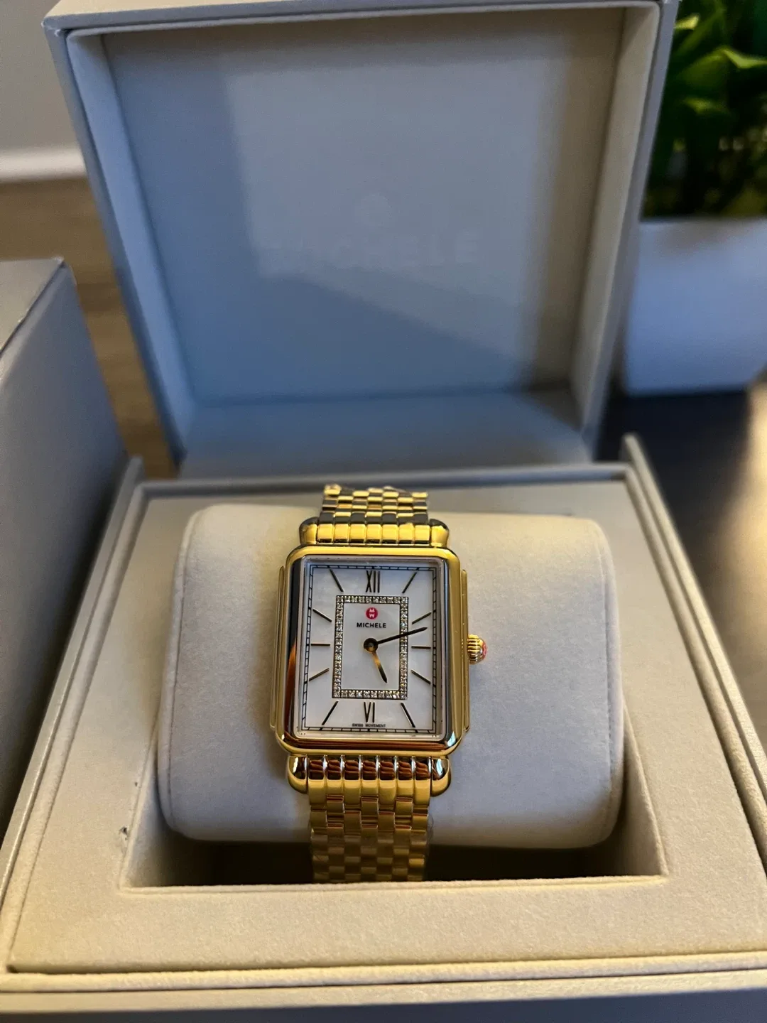 Michele Deco Gold Watch with Box image indicator(7)