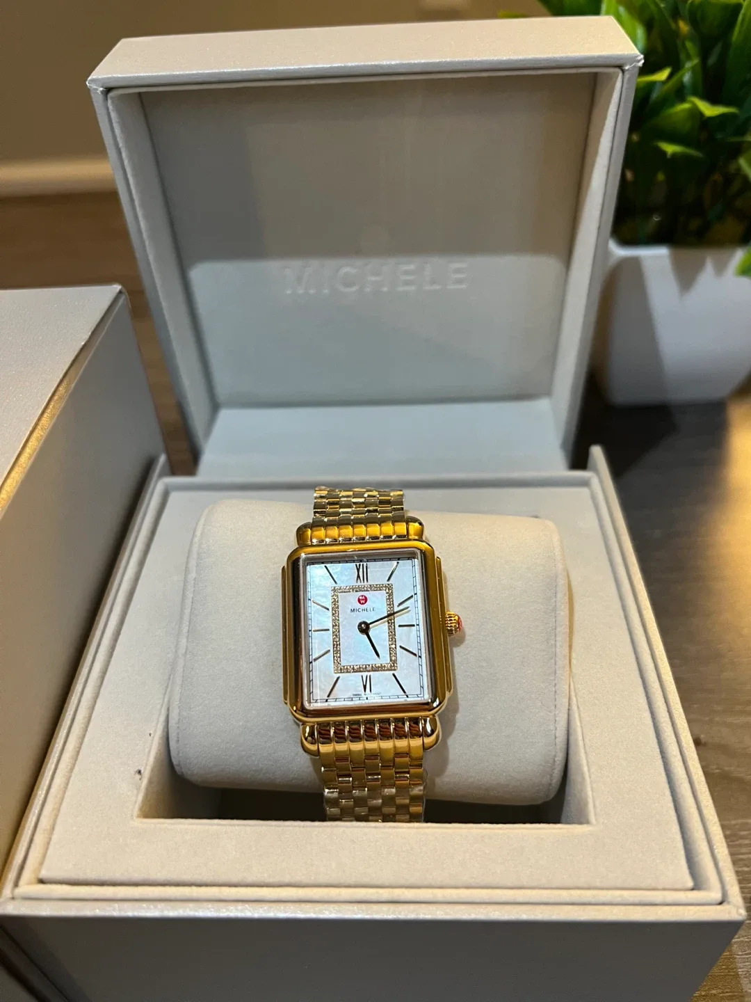 Michele Deco Gold Watch with Box image indicator(6)
