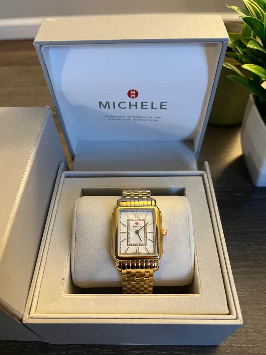 Michele Deco Gold Watch with Box image indicator(8)
