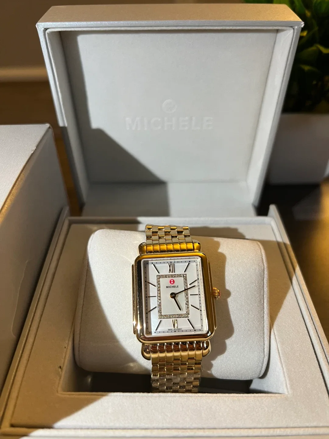Michele Deco Gold Watch with Box image indicator(3)