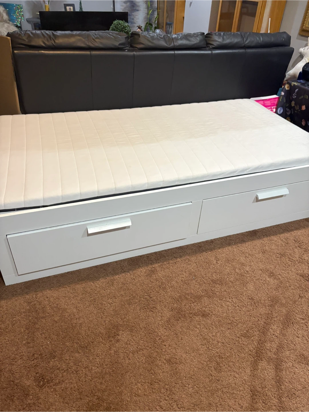 Single/Twin Bed frame with a mattress need gone asap - photo 5