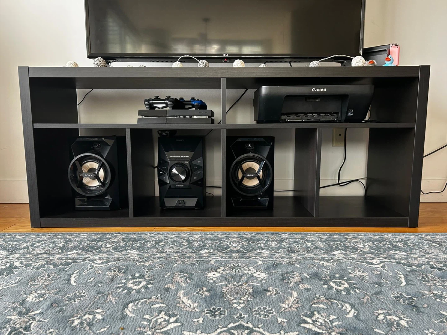 Black TV Stand / Entertainment Unit - photo 2