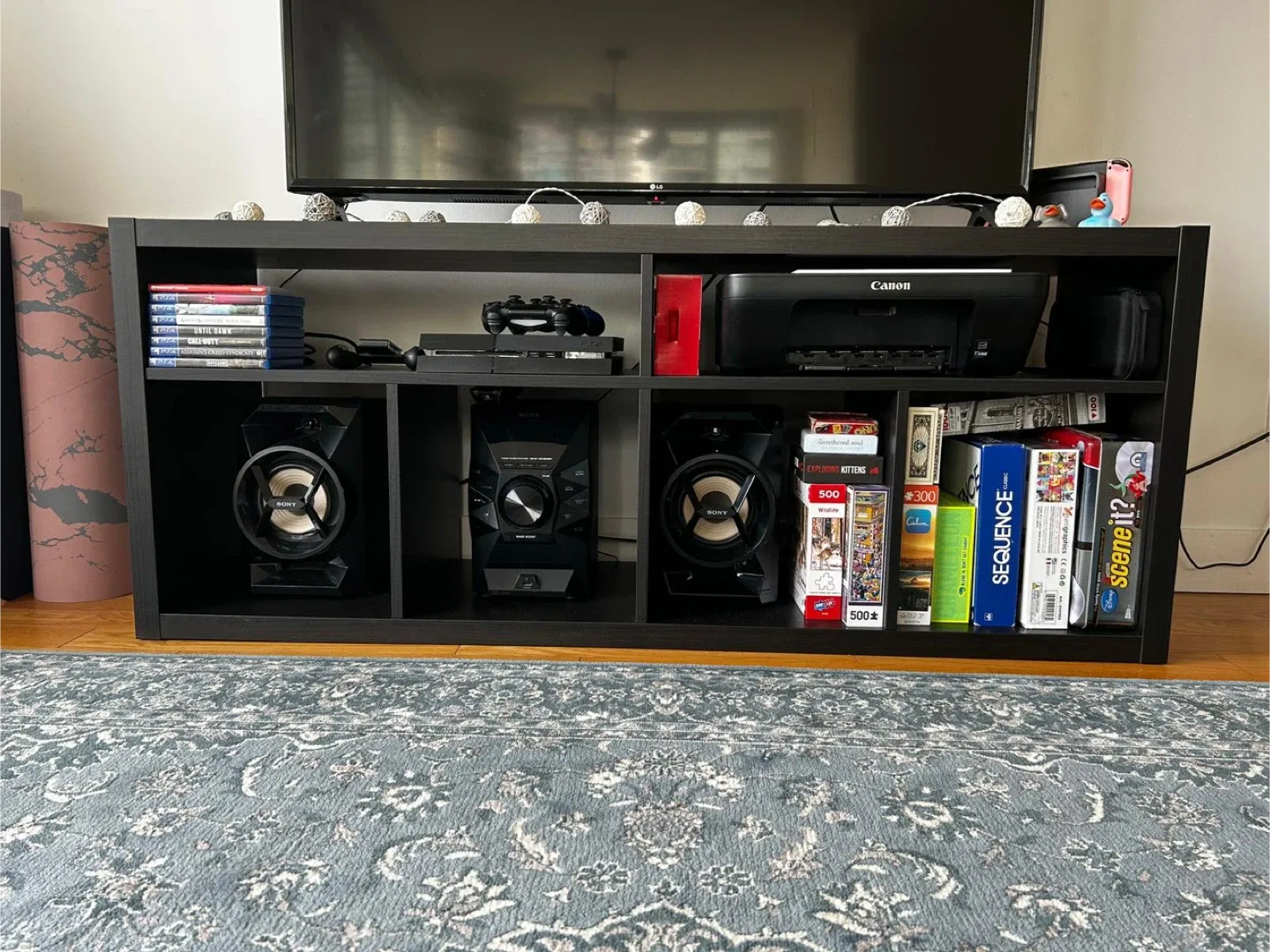 Black TV Stand / Entertainment Unit image indicator(4)