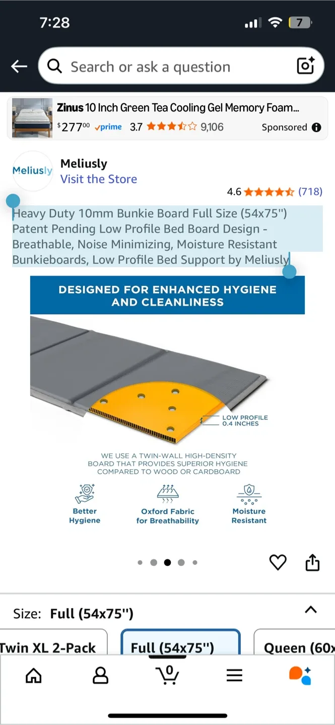 Meliustly Bunkie Board - Heavy Duty 2-Pack (Full) image indicator(6)