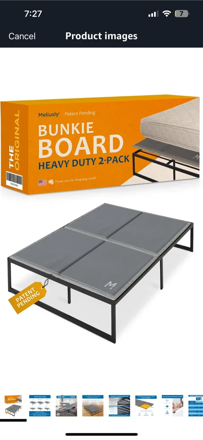 Meliustly Bunkie Board - Heavy Duty 2-Pack (Full) image indicator(2)