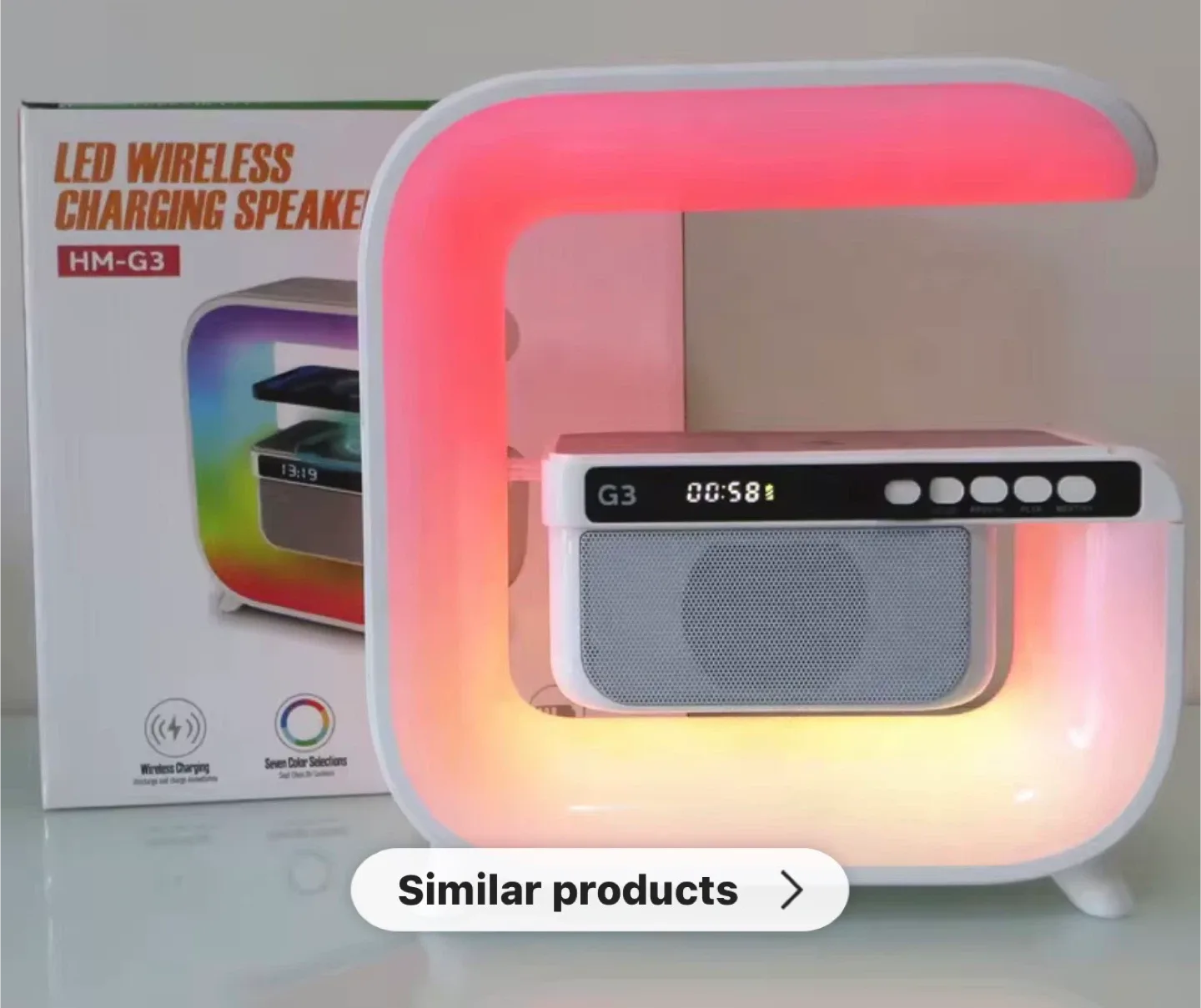 G3 LED Table Lamp with Wireless Charger & Bluetooth Speaker image indicator(6)