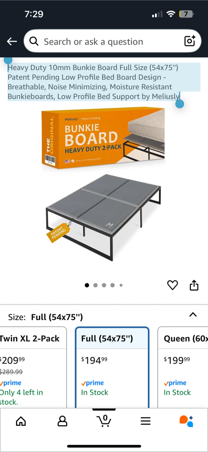Meliustly Bunkie Board - Heavy Duty 2-Pack (Full)