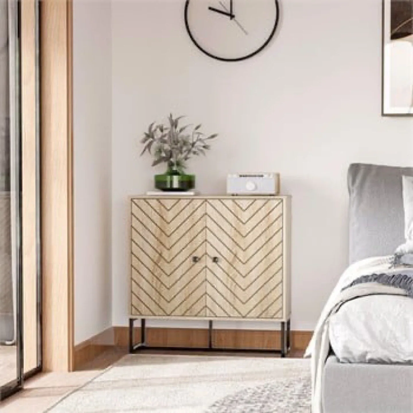 Accent Cabinet with Chevron Pattern Doors thumbnail
