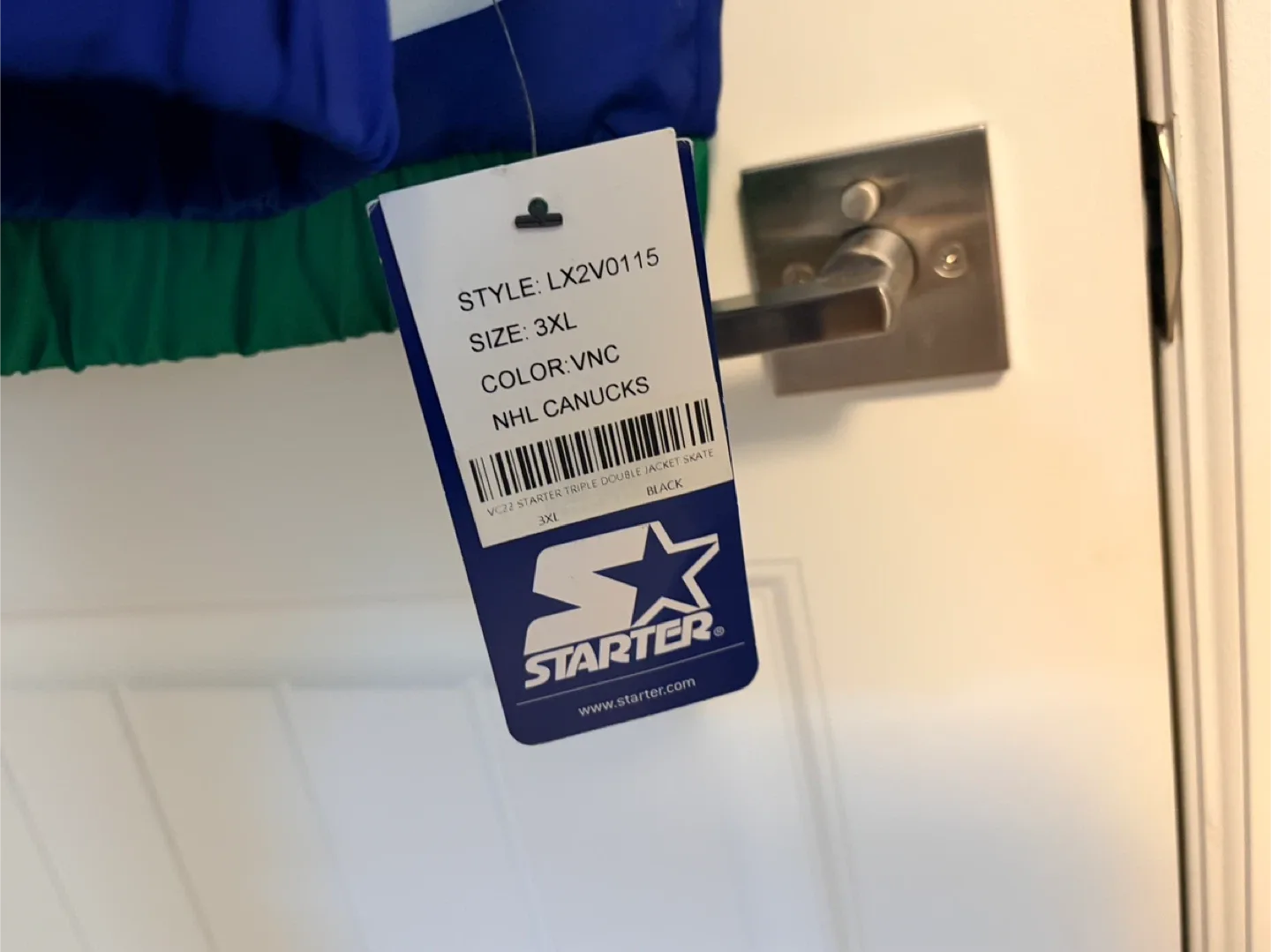 BNWT Authentic Starter Vancouver Canucks Jacket Stick Rink 3XL image indicator(7)