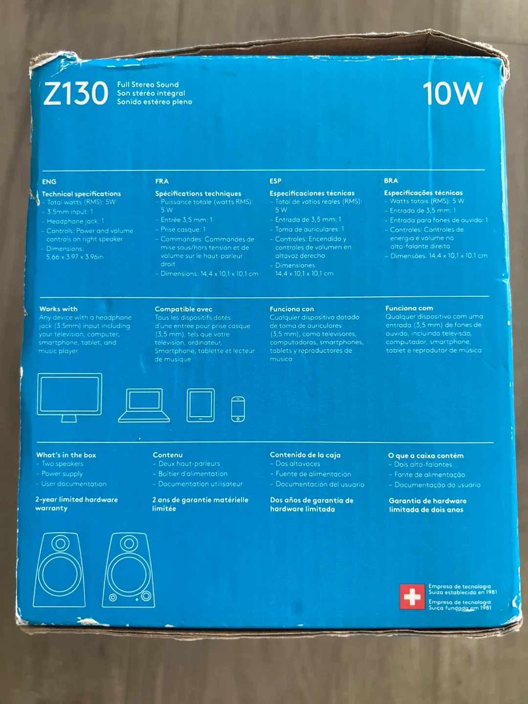 Logitech Z130 10W Speakers - Full Stereo Sound image indicator(4)