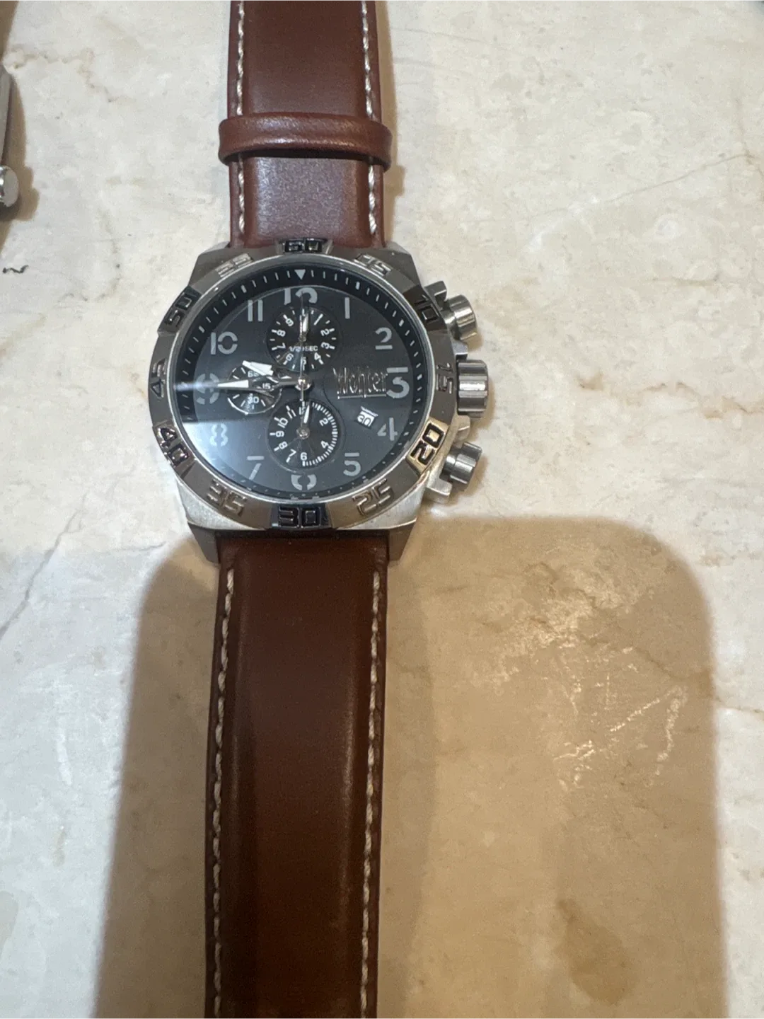 Wohler 1159M Brown Leather Watch thumbnail