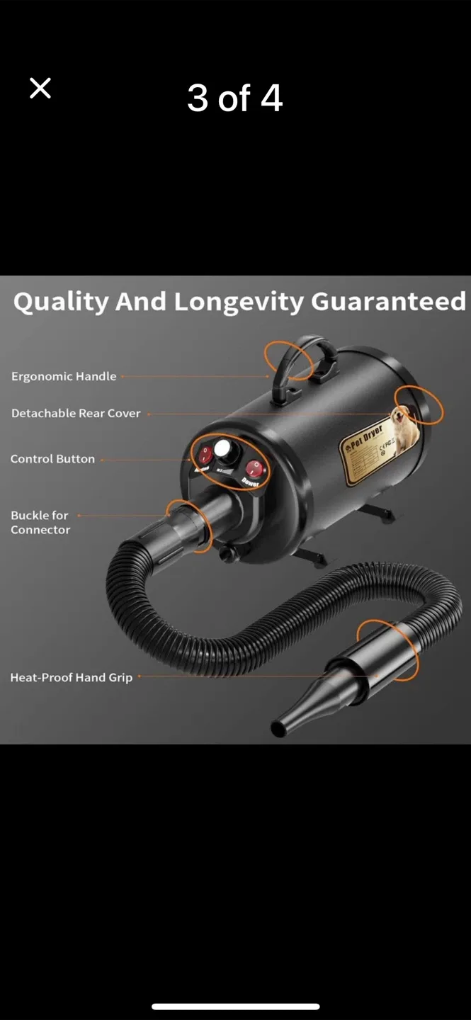 Pet Dryer Dog Grooming Hair Blow Force Dryer image indicator(3)