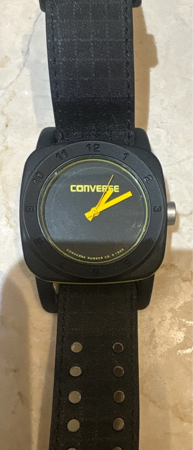 Converse Watch - Black with Yellow Hands thumbnail