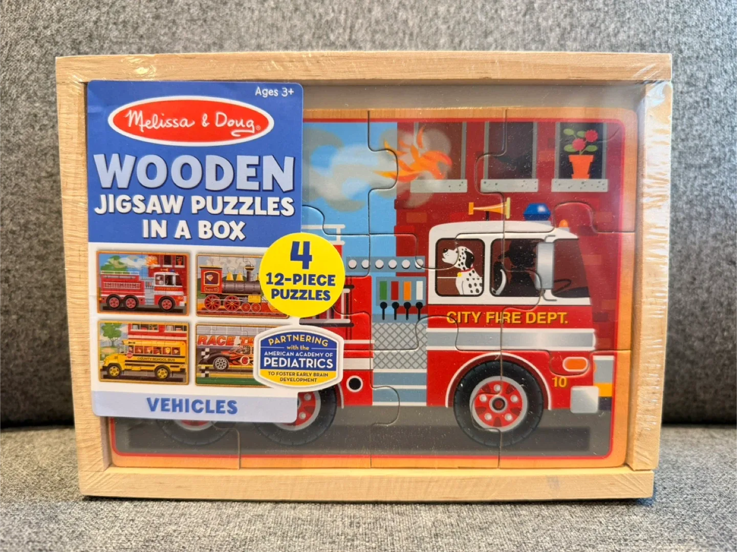 Brand New Melissa & Doug Wooden Jigsaw Puzzles - Vehicles thumbnail