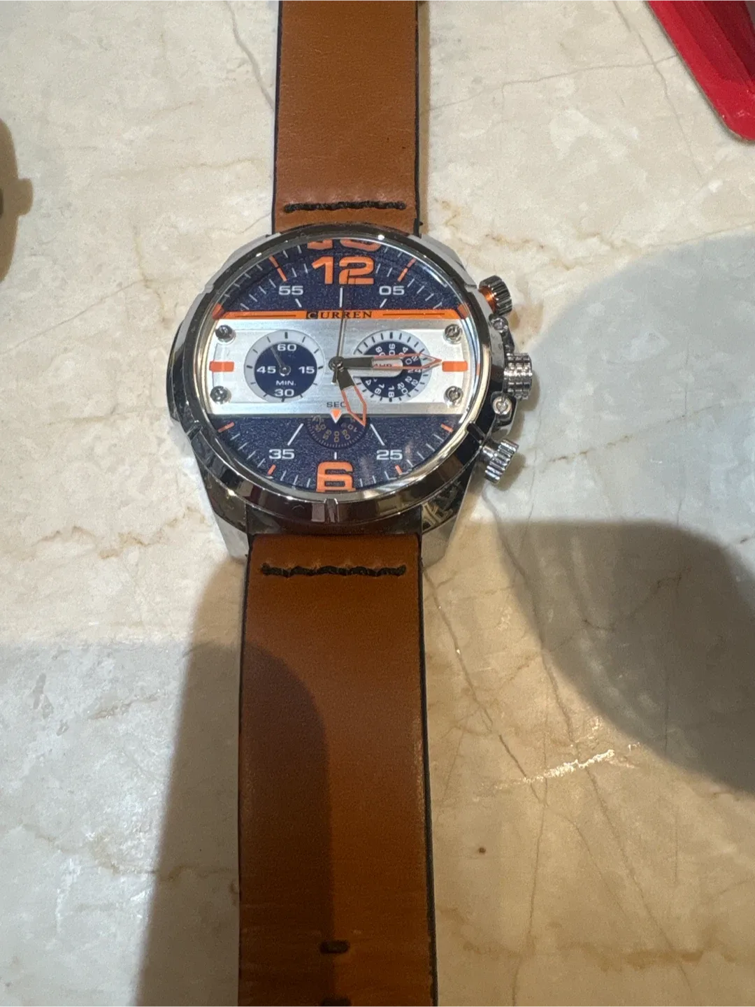 Curren M:8259 Watch with Leather Strap thumbnail