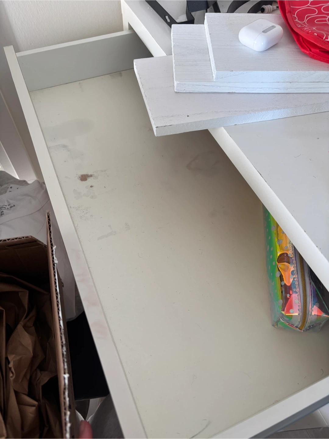 IKEA Malm White Vanity Desk with Drawer - photo 3