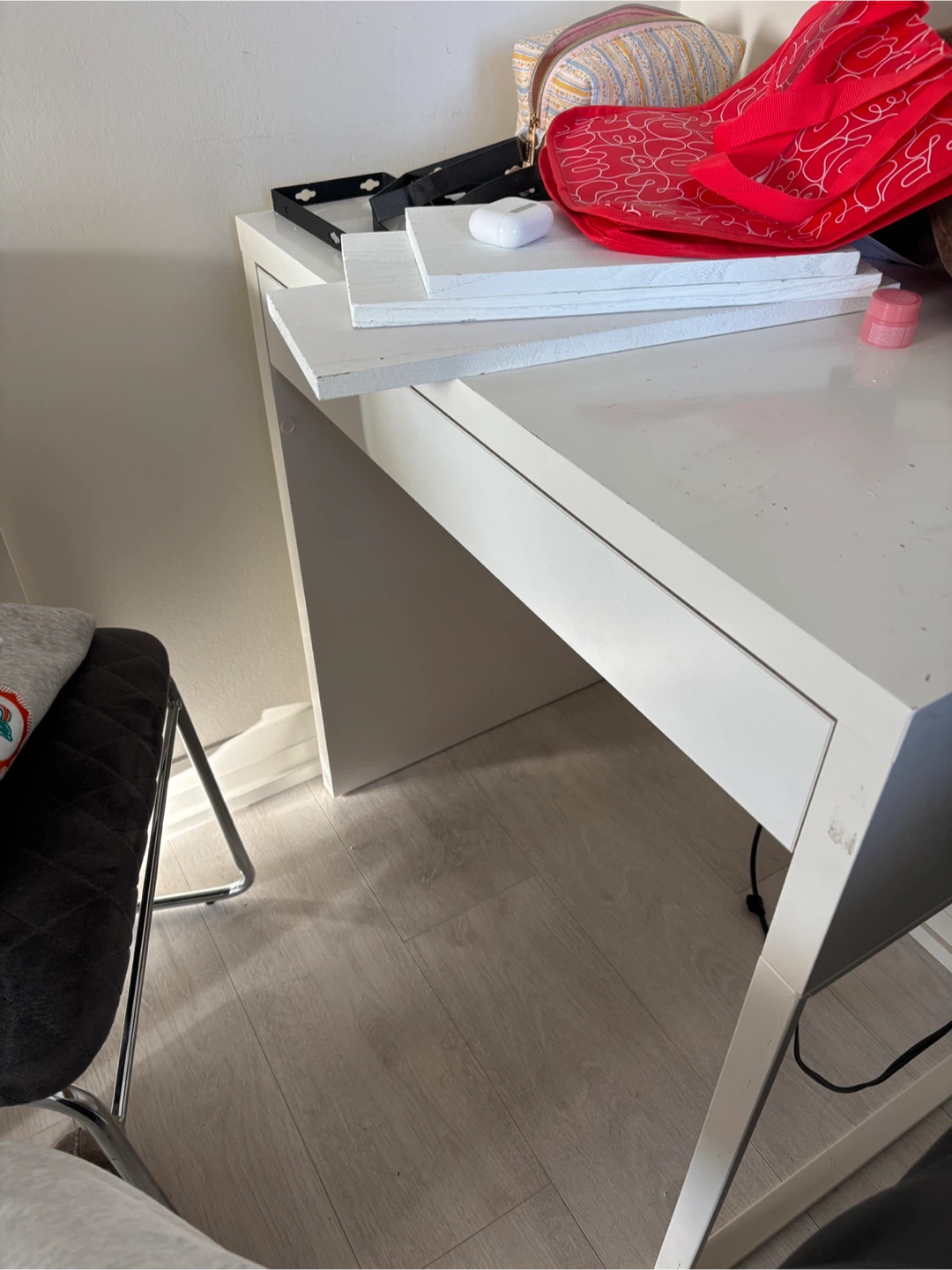 IKEA Malm White Vanity Desk with Drawer