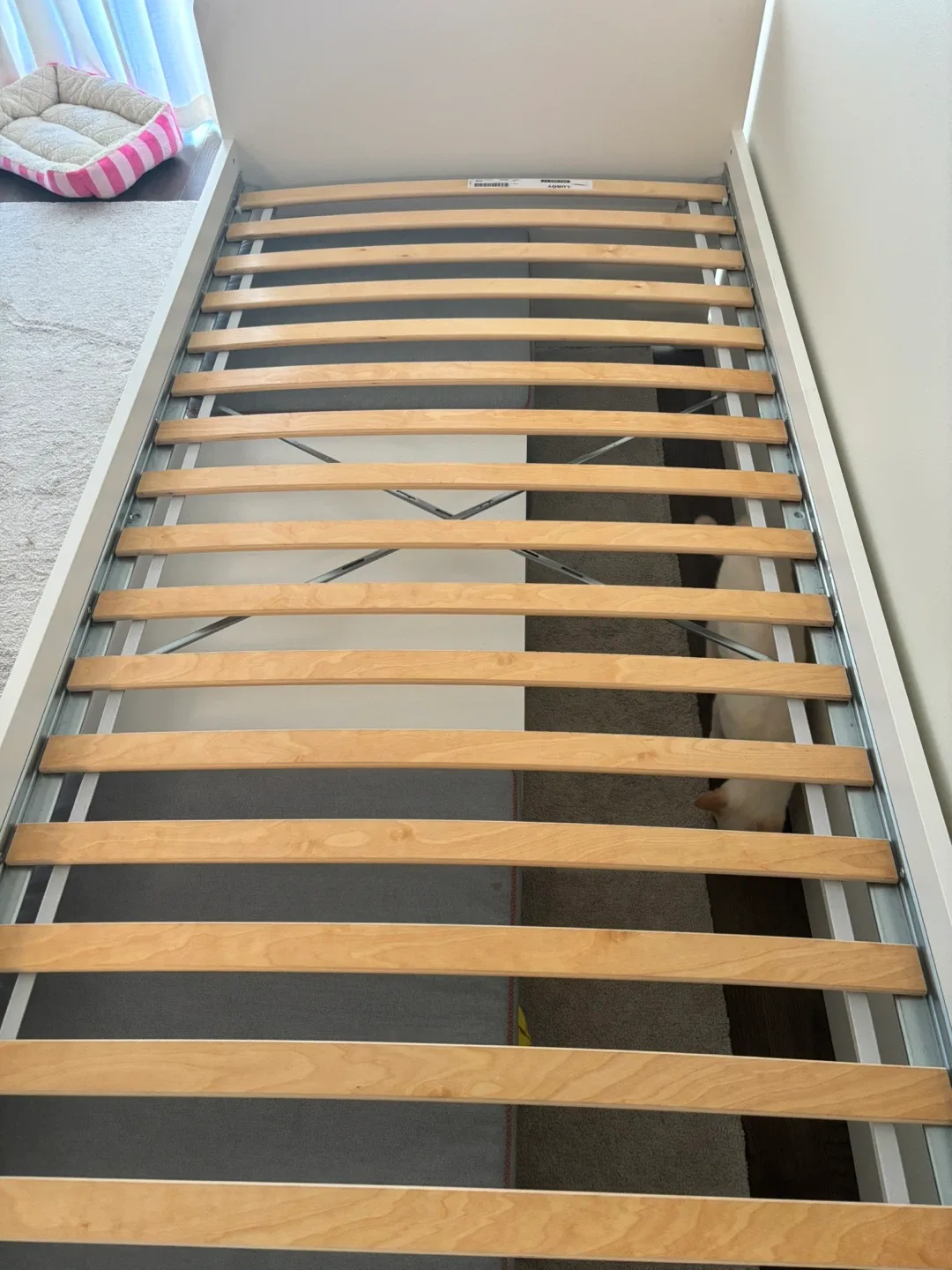 IKEA White Twin Bed with Storage image indicator(5)