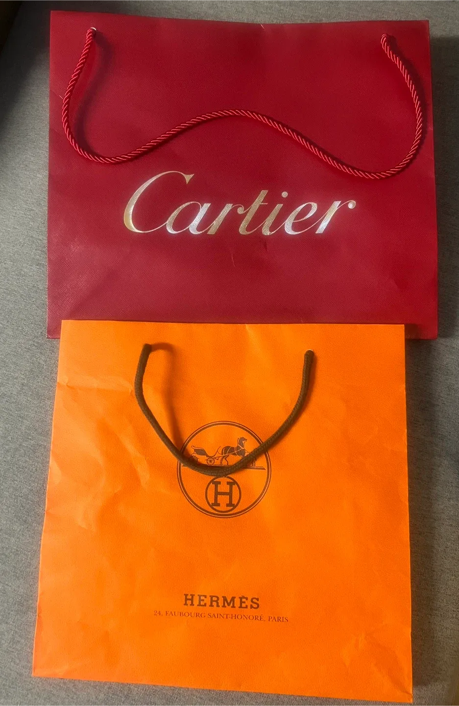 Hermès & Cartier Shopping Bags image indicator(2)