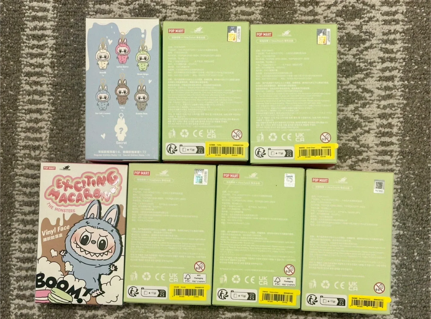 Labubu V1 Macaron Plush Pendanr