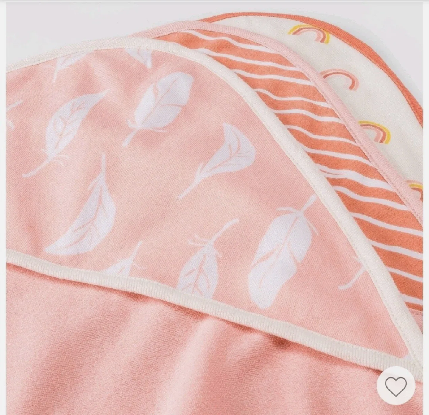 Band new 3 Hooded Towels & 6 Washcloth Set- Pink image indicator(8)