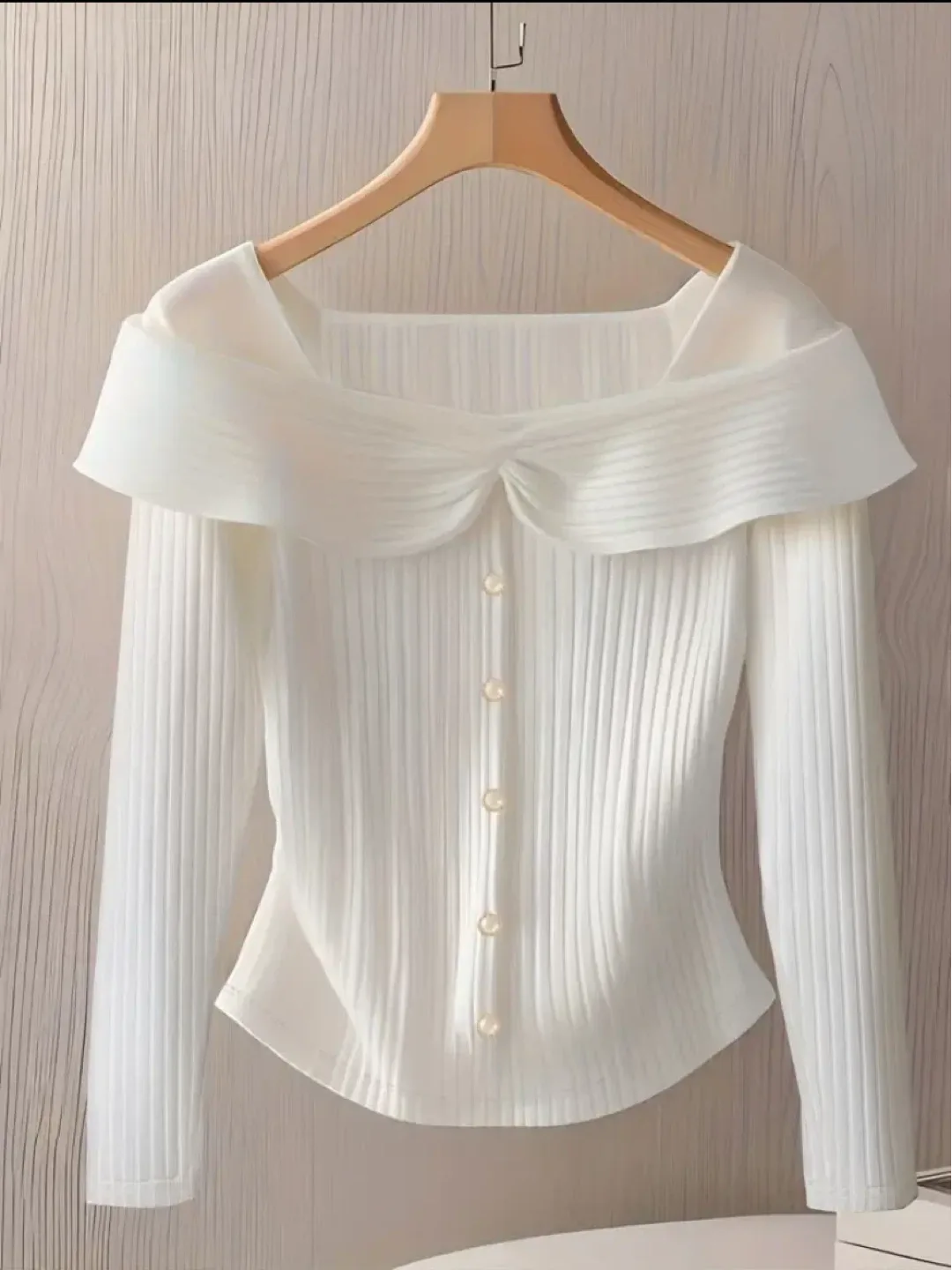 White Long Sleeve Blouse thumbnail