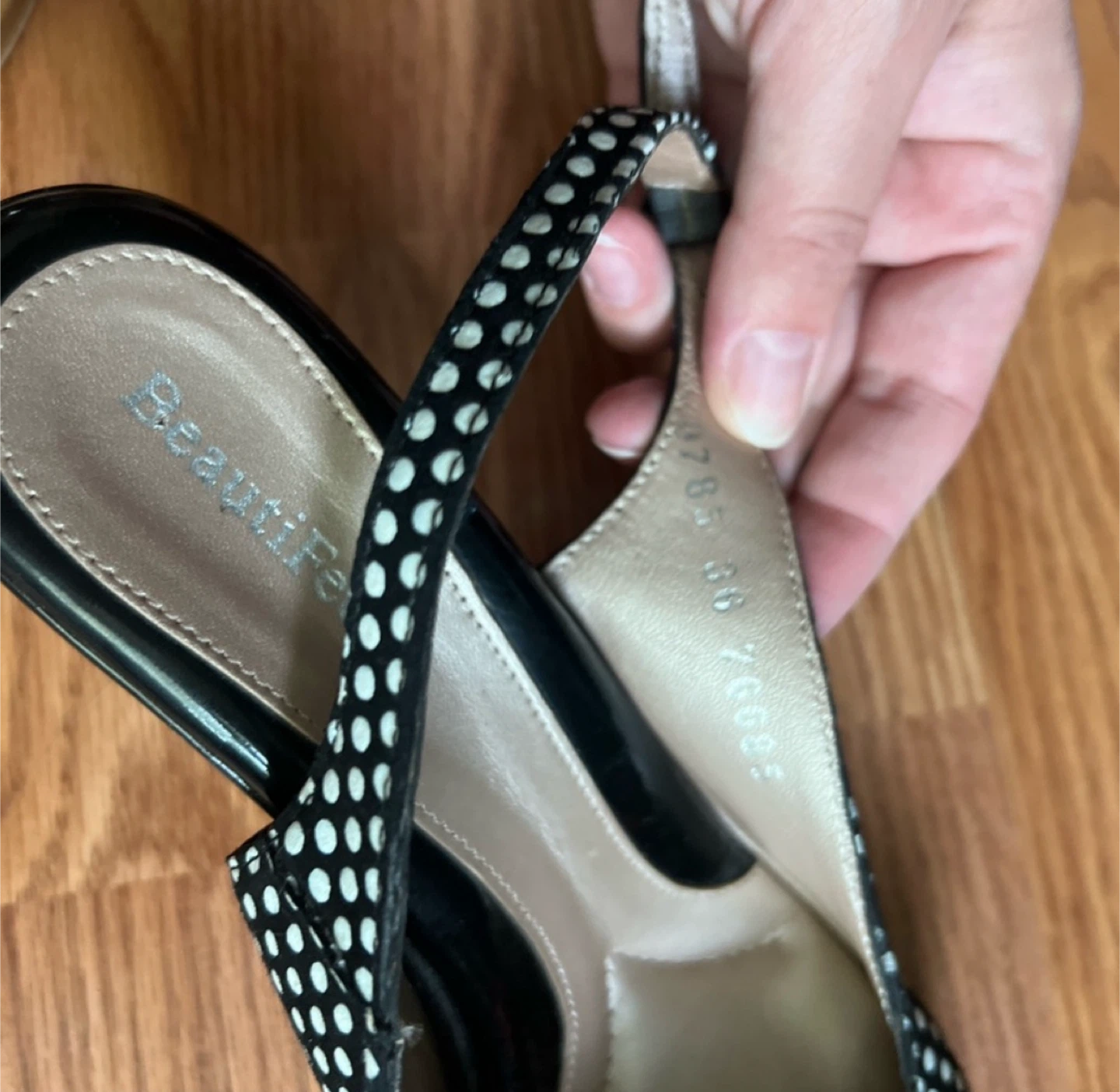 BeautiFeel Polka Dot Slingback Heels - photo 4