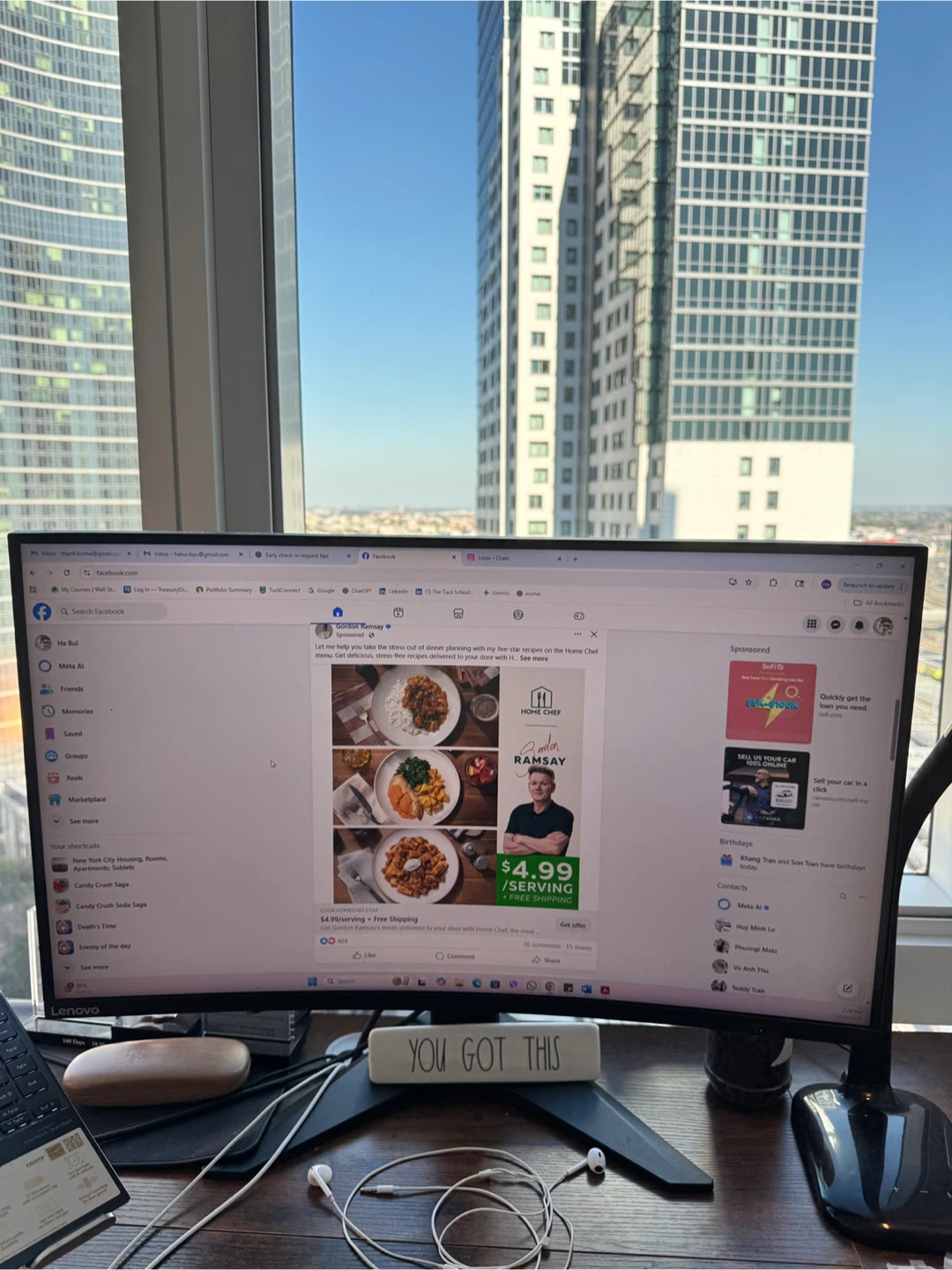 Lenovo 27-inch curve gaming monitor