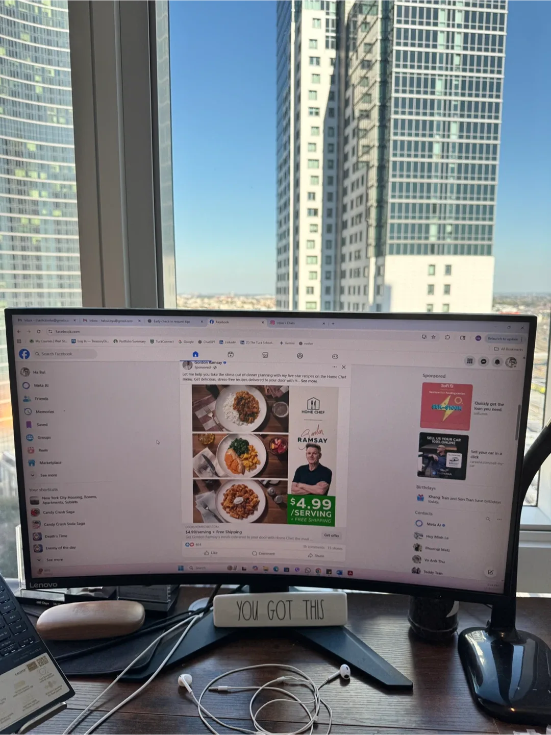 Lenovo 27-inch curve gaming monitor