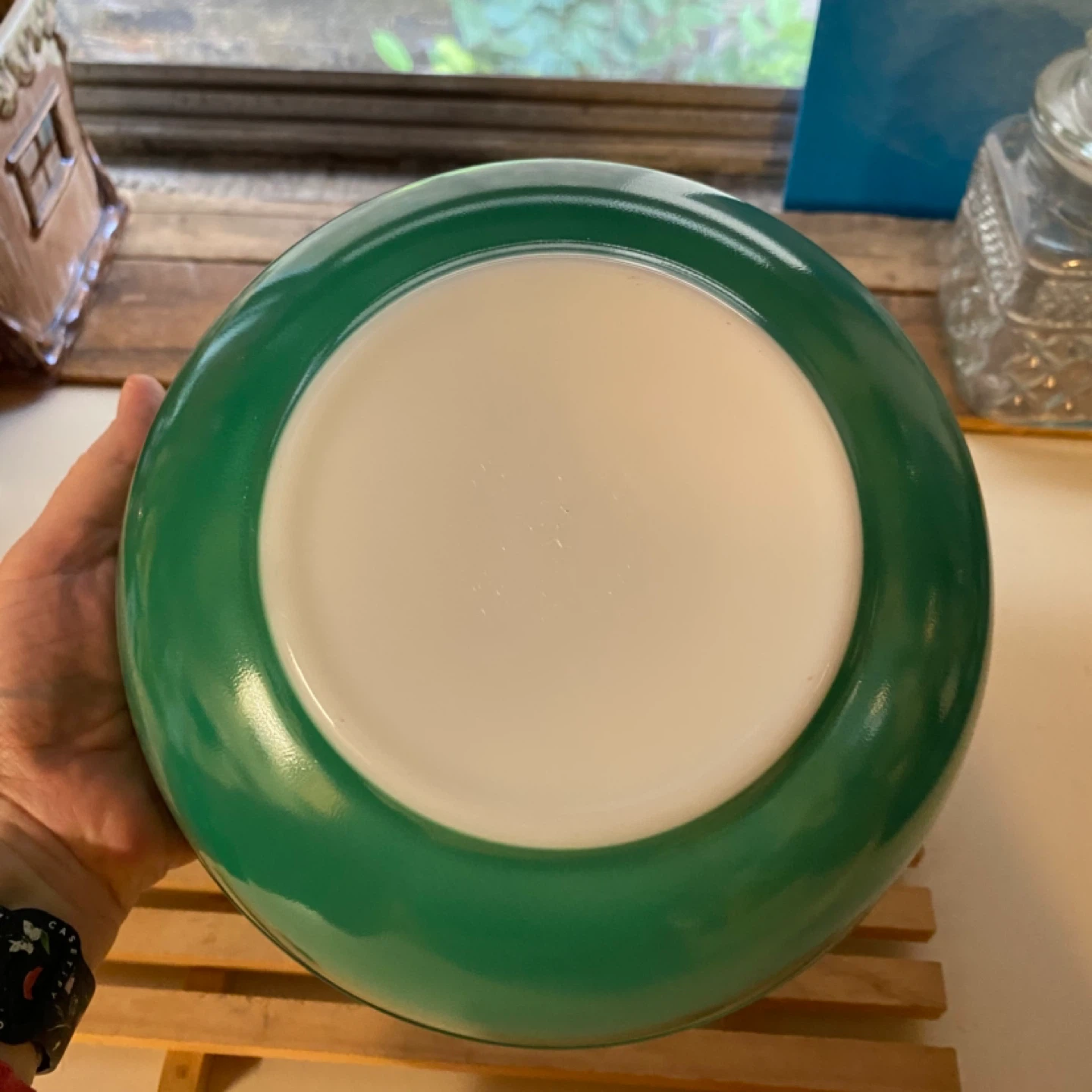 Vintage Pyrex Primary Green Mixing Bowl #403 - photo 4