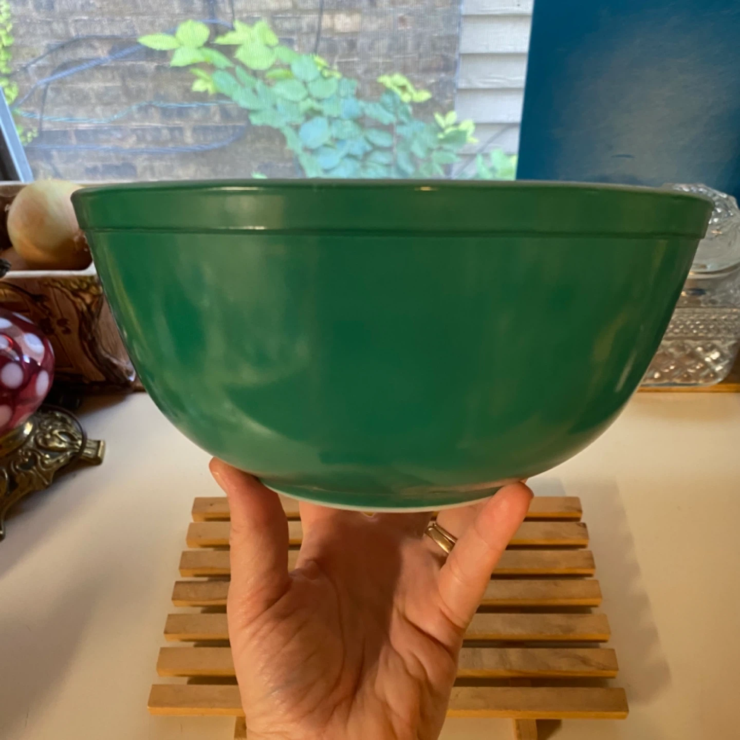 Vintage Pyrex Primary Green Mixing Bowl #403 - photo 5