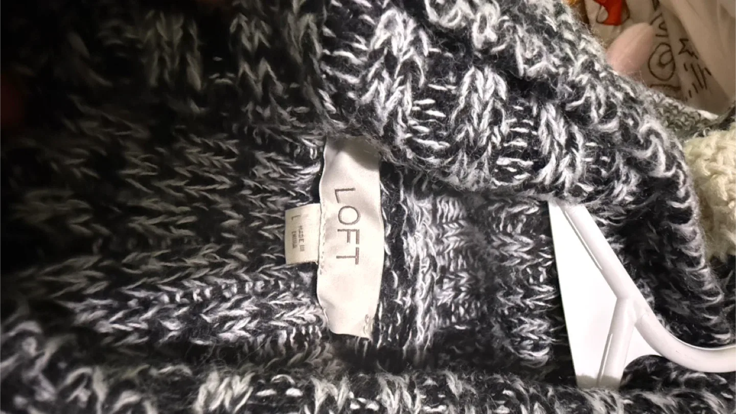 LOFT Striped Turtleneck Sweater - Size L image indicator(2)